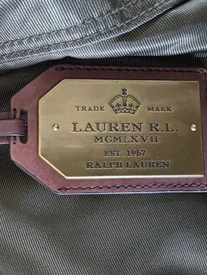 Ralph Lauren Vintage Monmouthshire Nylon Tote Bag Purse Military Green Mob Wife thumbnail 7