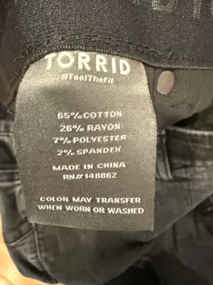 Torrid Bombshell Skinny Black Distressed Premium Stretch Distressed Jeans 20R thumbnail 5