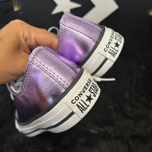 CONVERSE all Star purple metallic lace up shoes sneakers women’s new thumbnail 4