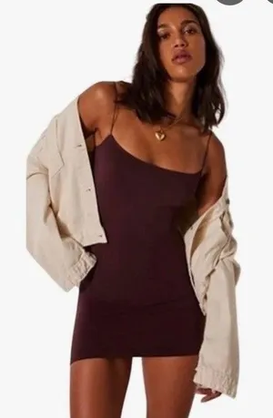 Free People Intimately One Piece Brown Shape Wear Slip Women’s XS/S Fitted NWT thumbnail 1