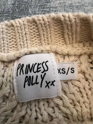 Princess Polly Anaya Beige Oversized Cable Knit Sweater Women's XS / S thumbnail 3
