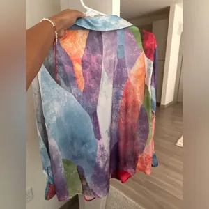NWT zara satin shirt thumbnail 3
