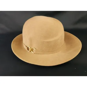 Vintage Lady Kangol USA Bucket Hat Cap Women's 100% Wool Grouse‎ Camel Color thumbnail 2