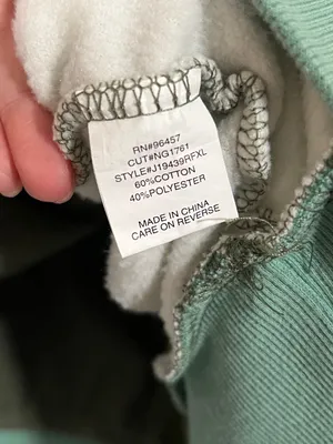 Retro Henley Sweatshirt with Collar Size XL Green Colorblock thumbnail 4