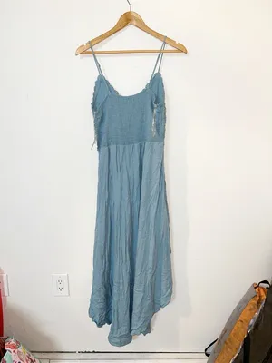 Justify high low maxi crochet top summer floral tank top smocked back dress new thumbnail 10