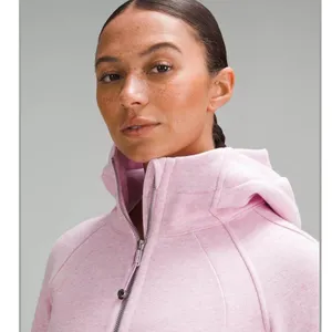 Lululemon NWT Scuba Full zip Hoodie in Heathered Vita Pink size 12 thumbnail 4