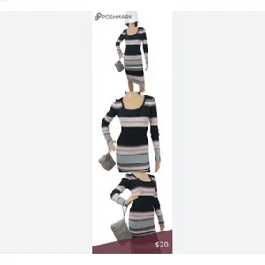 Derek Heart Long Sleeve Sweater Dress Large thumbnail 2