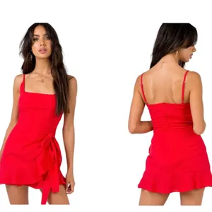 Princess Polly Love Lane Mini Dress Red Wrap Style Femme Ruffles NWT 0 thumbnail 8