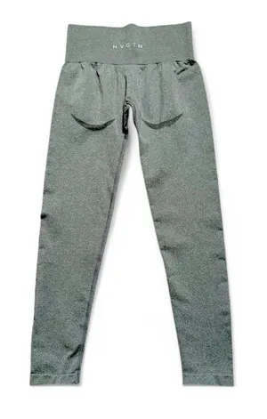 NVGTN Khaki Green Curve Seamless Leggings thumbnail 1