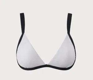 BERLOOK White Contrast Trim Triangle Bikini Top AND BOTTOM 55 thumbnail 7