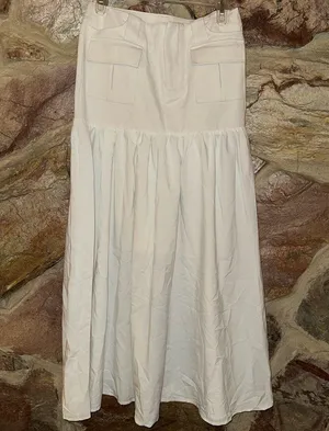 Commense Leisure Pockets Maxi Skirt size small White thumbnail 4