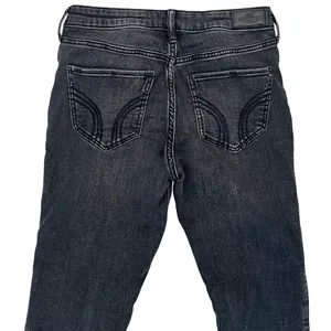 Hollister Juniors 5R Jeans Black High Rise Super Skinny Distressed Stretch thumbnail 8