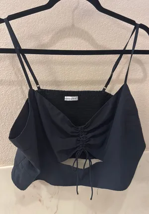 Abercrombie Black Crop Top thumbnail 1
