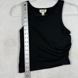 Open‎ Edit Womens Black Ruched Asymmetrical Tank Top Size M ED480195MI thumbnail 4
