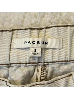 Y2K coastal cowgirl cream boho PacSun denim shorts size small thumbnail 5