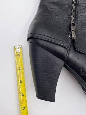 B.O.C. Born Concept Ankle Boots Size 9 Black Leather Foldover Cuff Side Zipper thumbnail 12