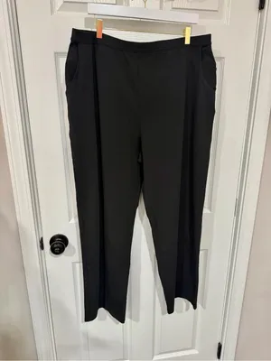 NWT L.L.Bean 2X Black Straight Leg Pants Stretch Cotton Plus Size Workwear thumbnail 7