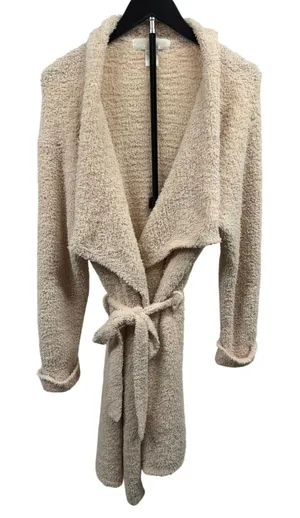 Arlotta Studio Women's Medium‎ Cream Luxurious Plush Textured Knit Robe thumbnail 1