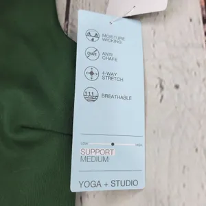 Zella‎ Sports Bra Green Medium Racerback Yoga Studio Low Support Athletic Size S thumbnail 7