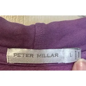 Peter Millar Women's Sweatshirt Hooded Long Sleeve Relaxed Pullover Purple Large thumbnail 6