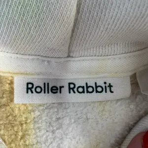 Roller Rabbit S Small Tie Dye Heart Love Hoodie Sweatshirt‎ Embroidered USA Made thumbnail 5