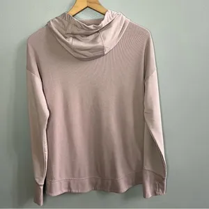 Kuhl Rhea Pullover Hoodie French Terry Cowl Neck Ribbed Shirt Lavender City Grey thumbnail 6