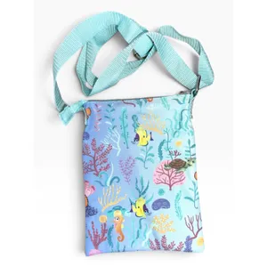 Loungefly Pixar Finding Nemo Crossbody Bag Aqua Blue Canvas Passport Purse thumbnail 2