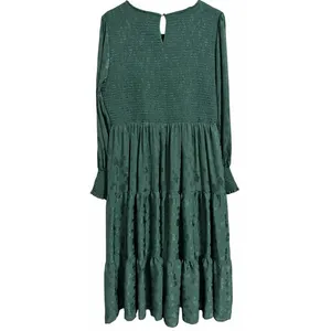 Baltic Born‎ Stockholm Smocked Dress Forest Green Women's Size 2XL thumbnail 2