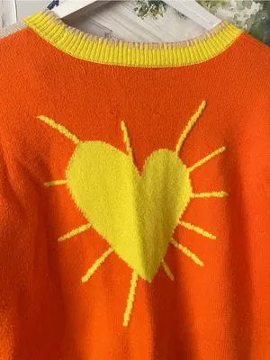 Kerri Rosenthal Colorblock Sun Heart Cardigan Medium thumbnail 7
