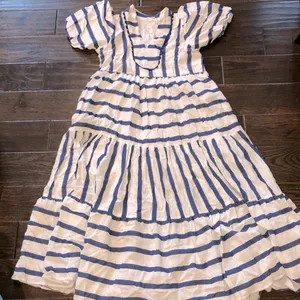 Entro striped maxi dress size small thumbnail 2