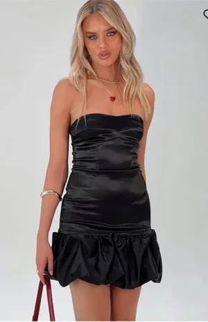 Princess Polly Dress Mini Strapless Black thumbnail 1