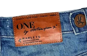 NWOT One X One Teaspoon Blue Harlets Cuffed High Rise Denim Jean Shorts 24 thumbnail 5