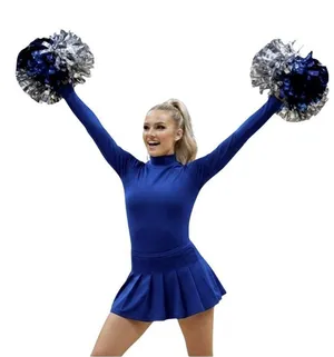 Body Wrappers Adult S Royal Blue Turtleneck Leotard Cheer Snap Crotch Zip Back thumbnail 1
