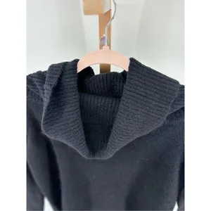 Wilfred Free Alpaca Blend Cowl Neck Sweater Black Ribbed Knit Women’s Size S thumbnail 7