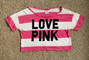 PINK - Victoria's Secret Vintage Crop Top Sz S thumbnail 2