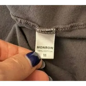 MONROW Relaxed Pocket Crew in Faded Black sz. M thumbnail 6