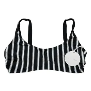 Tori Praver‎ Deja Striped Bikini Top Medium Black White thumbnail 5