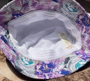 NEW Free People movement Digital Blooms Bucket Hat Electric Violet Colors NWOT thumbnail 6