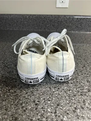 Converse Low-Top Canvas Sneakers in Off-White thumbnail 8