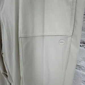 NWT Avia Pants Women's XL Beige Stripe Cinchable Hem Lightweight Pockets thumbnail 4