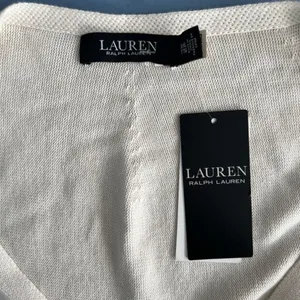 NWT Lauren Ralph Lauren Surplice Asymmetric‎ Winter Cream Cotton Sweater thumbnail 6