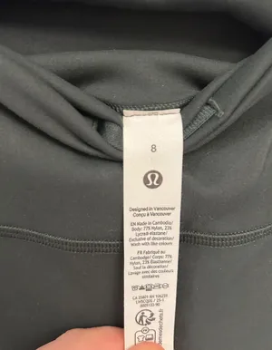Wunder Train High-Rise Tight 25" Rainforest Green Size 8 NWT thumbnail 7