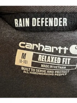 Carhartt Rain Defender Women’s Medium Black Logo Pullover Hoodie thumbnail 4