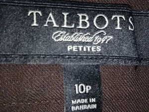 Talbots Chocolate 10 Petite Side Zip Pants thumbnail 6