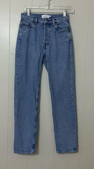 & Other Stories Slim Straight-Leg Jeans Light Wash Size 25/30 thumbnail 1