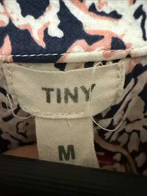 Anthropologie Tiny Floral-Print Dress in Navy and Pink thumbnail 3