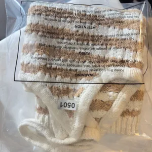 501 | Madewell Sriped Crochet Knit Tank Top‎ XXS Cream Tan Cotton Sweater Cami thumbnail 8