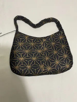 Y & S Original Mini Beaded Shoulder Bag Black Gold Geometric Pattern Y2K NWT thumbnail 4