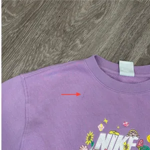 Nike Unisex Floral Embroidered Crewneck Sweatshirt Lavender Purple Large Cottage thumbnail 4