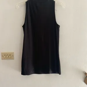 Doe & Rae Ribbed Cutout Mock Neck Sleeveless Top Small Black thumbnail 6